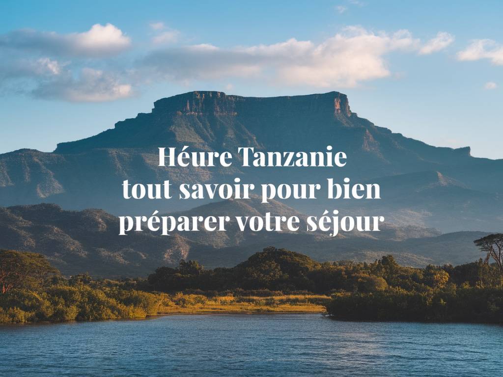 Heure tanzanie : tout savoir pour bien préparer votre séjour