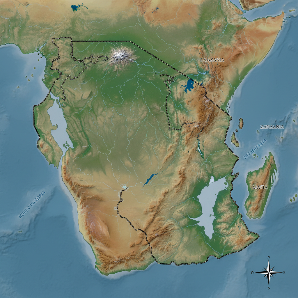 Image pour carte tanzanie et zanzibar