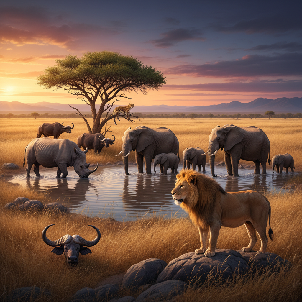 Image pour big five animaux afrique du sud